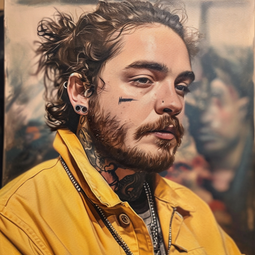 4. Image of Post Malone as tattoo artist 4. Image of Post Malone as tattoo artist