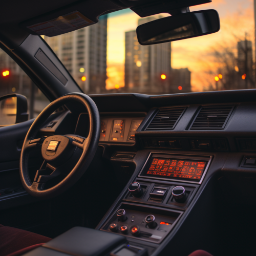 Dashboard of a 1990s Style Car