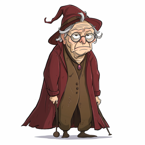 Wizard lady in vintage animation Wizard lady in vintage animation