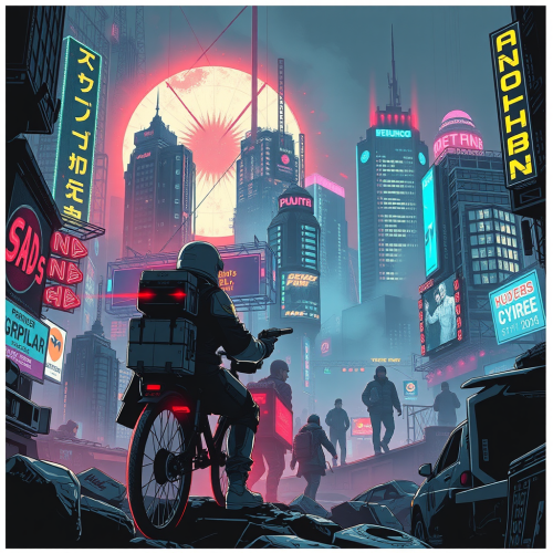 A Cyberpunk Themed Background A Cyberpunk Themed Background