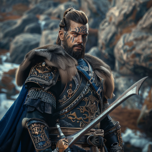 A Handsome Warrior Captain Stands Ready for Battle A Handsome Warrior Captain Stands Ready for Battle