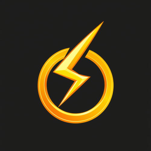 A Vector Styled Golden Forex Lightning Logo A Vector Styled Golden Forex Lightning Logo