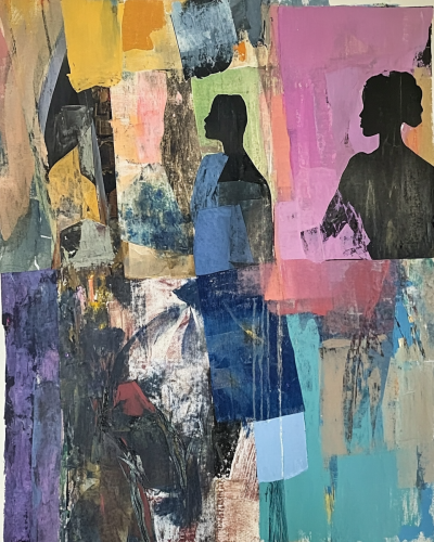 A Vintage Collage Painting with Deep Emotion A Vintage Collage Painting with Deep Emotion