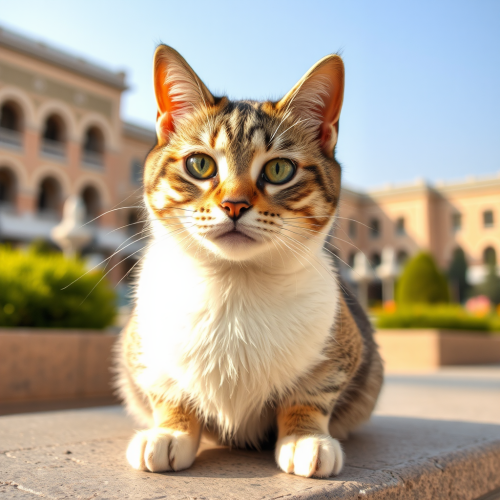A cat in the famous Naqsh Jahan square. A cat in the famous Naqsh Jahan square.
