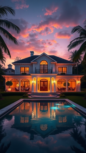 A luxurious house screensaver in stunning colors.