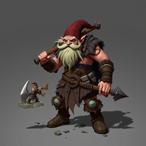 A small fierce warrior in attack mode. A small fierce warrior in attack mode.