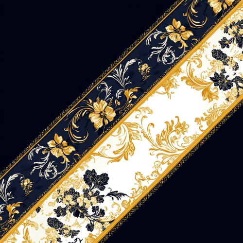 Beautiful dark blue, white, black and gold-yellow flag design. Beautiful dark blue, white, black and gold-yellow flag design.