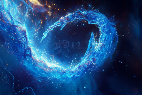 Blue futuristic science book cover with abstract patterns Blue futuristic science book cover with abstract patterns