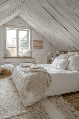 Calm and tidy cabin bedroom with serene atmosphere. Calm and tidy cabin bedroom with serene atmosphere.