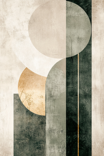 Contemporary Abstract Art with Geometric Shapes and Earth Tones Contemporary Abstract Art with Geometric Shapes and Earth Tones