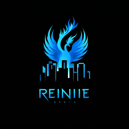 Create logo with Houston skyline, fiery phoenix, 'REIGNITE'. Create logo with Houston skyline, fiery phoenix, 'REIGNITE'.