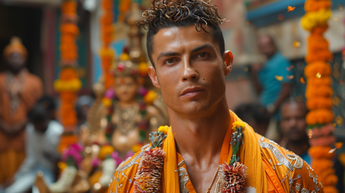 Cristiano Ronaldo in India Ganesh Chaturthi Festival Cristiano Ronaldo in India Ganesh Chaturthi Festival