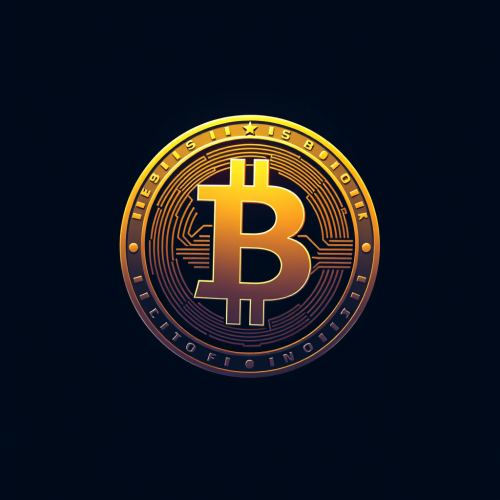 Cryptocurrency Logo with Coin Trace Design