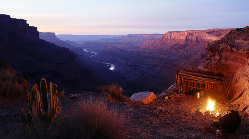 Early 19th century photo in desert with mine.