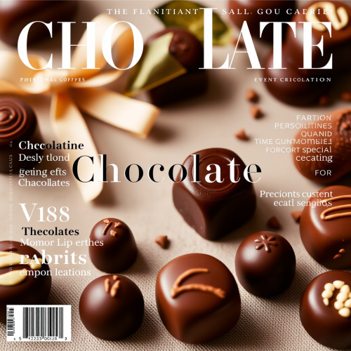 Elegant Magazine Cover for Bespoke Gourmet Chocolates Elegant Magazine Cover for Bespoke Gourmet Chocolates