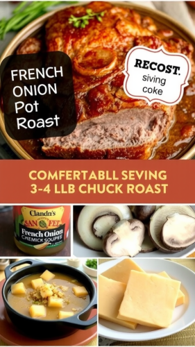 French Onion Pot Roast Collage: Savory Comfort Food French Onion Pot Roast Collage: Savory Comfort Food