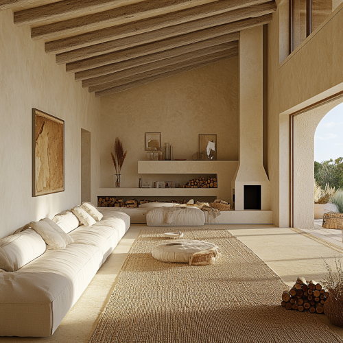 HD image of modern villa sitting room in Maiorca.