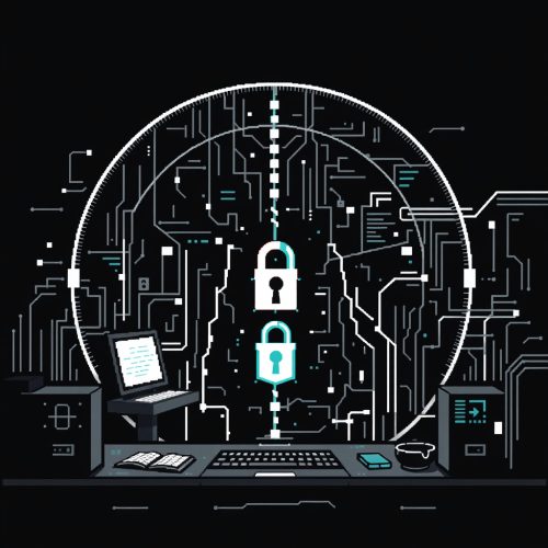 Illustration of Cybersecurity Skills Gap in Pixel Art Illustration of Cybersecurity Skills Gap in Pixel Art