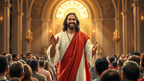 Jesus Christ in Chapel with Kerala Malayalee Crowd Jesus Christ in Chapel with Kerala Malayalee Crowd