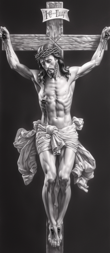 Jesus on Cross, Realistic Chicano Tattoo Design Jesus on Cross, Realistic Chicano Tattoo Design