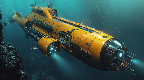 Jiaolong manned submersible exploring the Mariana Trench. Jiaolong manned submersible exploring the Mariana Trench.