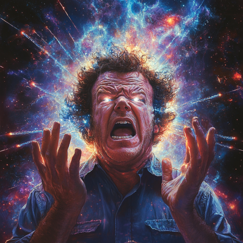John C Reilly as transcending being with clawed hands, lasers.