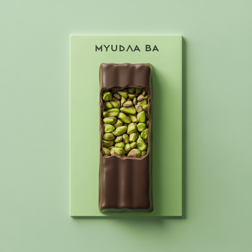 MYDAYS Kunafa Pistachio Chocolate Bar Label, 100g Net Weight