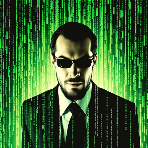 Man in the Matrix Sample AI Image Man in the Matrix Sample AI Image