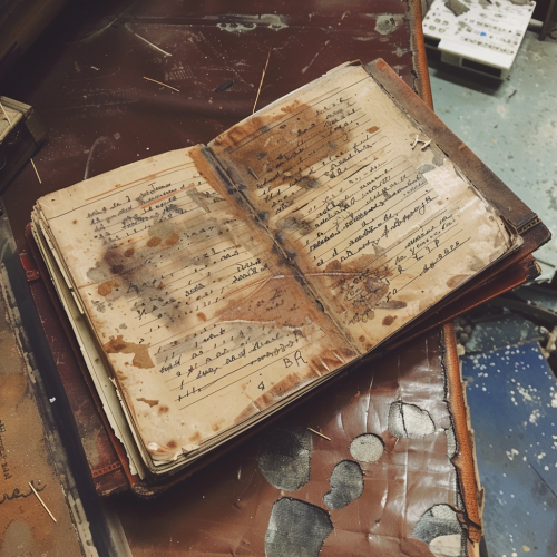 Old Radio Logbook Strange Signals Handwriting Shaky