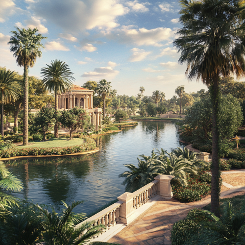 Outdoor park with palm trees, historical, empty, well-designed island. Outdoor park with palm trees, historical, empty, well-designed island.