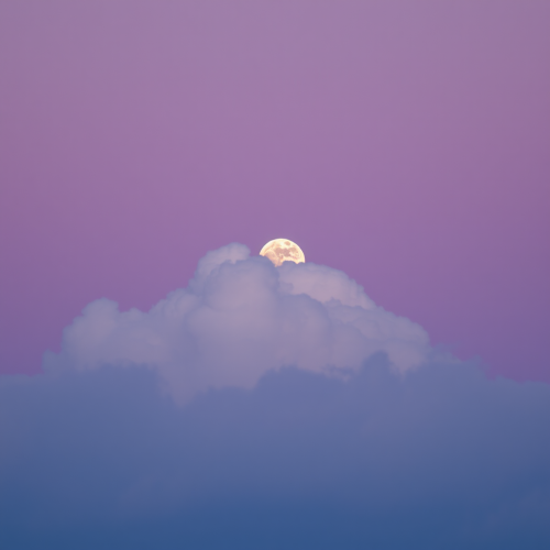 Purple Sky with Moon and Clouds - Sample AI Image Purple Sky with Moon and Clouds - Sample AI Image