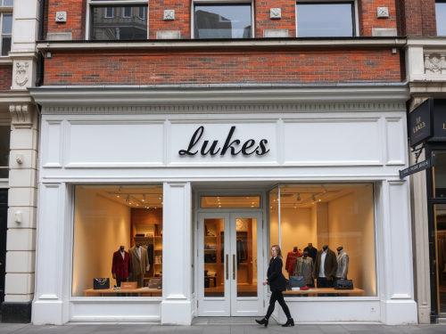 Store on Premier Street London, front look, Lukes sign. Store on Premier Street London, front look, Lukes sign.
