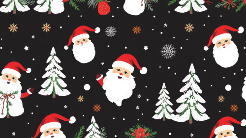 The Christmas Wrapping Paper with Black Santa Design The Christmas Wrapping Paper with Black Santa Design