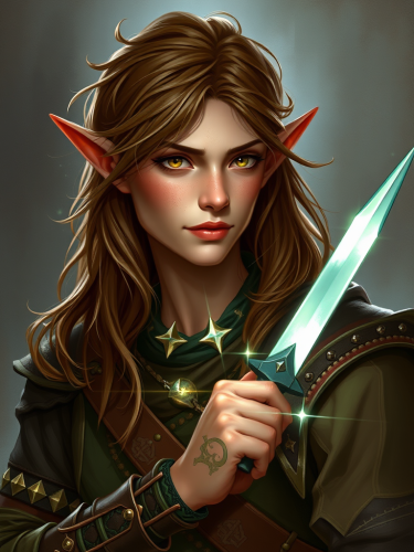 The Magical High-Elf Rogue Sorcerer with Hazel Eyes The Magical High-Elf Rogue Sorcerer with Hazel Eyes
