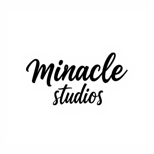 The Miracle Studios Black Cursive Logo