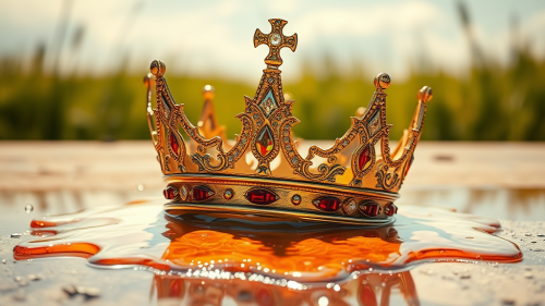 The Royal Crown Melting in Summer Heat