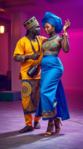 The Yoruba Couple's Dynamic Dance Display The Yoruba Couple's Dynamic Dance Display