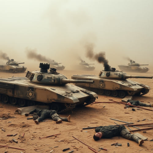 The aftermath of a battle with damaged tanks. The aftermath of a battle with damaged tanks.