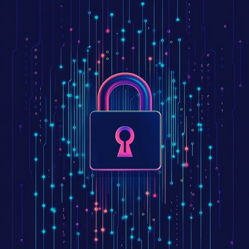 Vector illustration of a padlock symbolizing data security. Vector illustration of a padlock symbolizing data security.