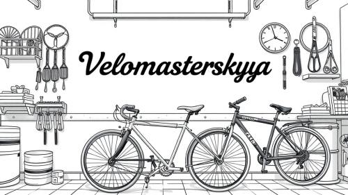 Velomasterskaya Bicycle Repair Shop Advertisement Velomasterskaya Bicycle Repair Shop Advertisement
