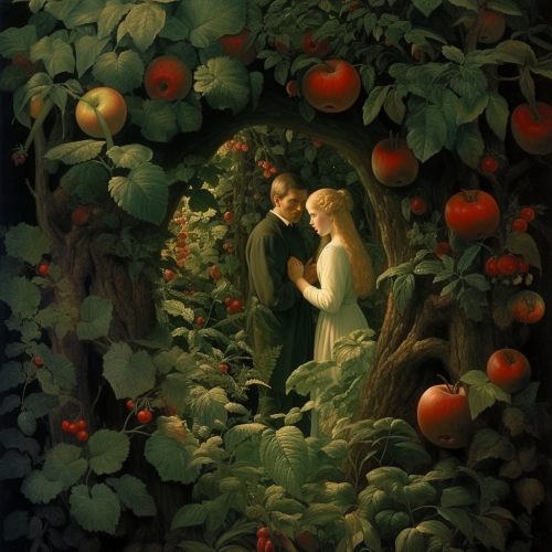 Adam and Eve conceal from God Adam and Eve conceal from God