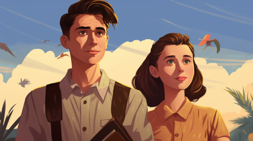 Dreamy book cover illustration with pastel tones