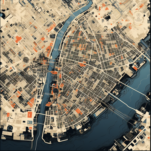 Sketchy vibe of Amsterdam's noire map