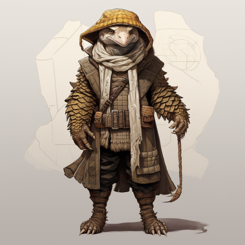 Adventurous pangolin ranger exploring the wilderness Adventurous pangolin ranger exploring the wilderness