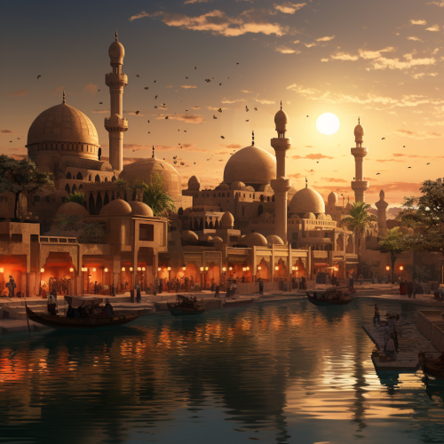 Beautiful digital illustration of Baghdad city Beautiful digital illustration of Baghdad city