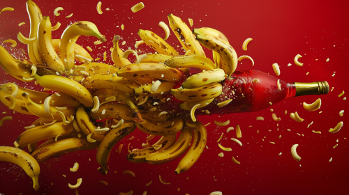 Bunch of bananas spinning rapidly Bunch of bananas spinning rapidly