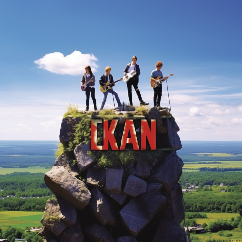 Band Young People on Large Rock Sign Band Young People on Large Rock Sign