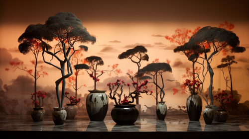 Beautiful Baobab Trees in De Gournay Style Beautiful Baobab Trees in De Gournay Style