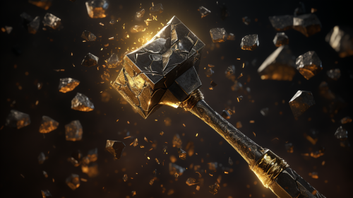 Baroque blacksmith hammer with square head Baroque blacksmith hammer with square head