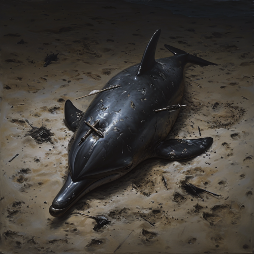 Beached Dolphin with Arrowheads Beached Dolphin with Arrowheads